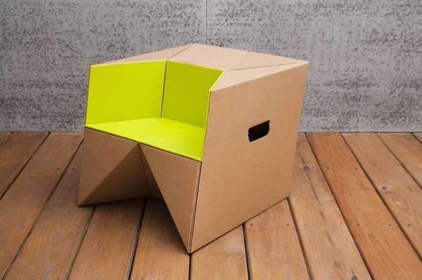 Cardboard Origami Child Stools