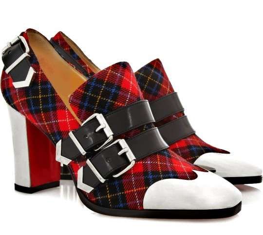 Metallic Tartan Pumps