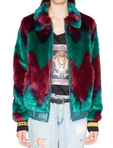 Two-Toned Vibrant Fur Coats