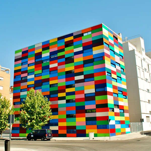 Vibrant Color-Block Buildings
