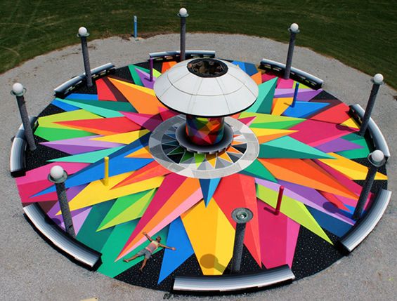 Colorful Geometric Street Art