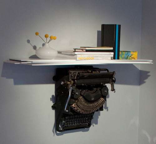 Vintage Typewriter Shelves