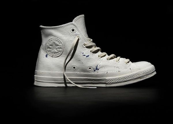 Paint-Cracking White Sneakers