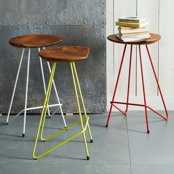 Paperclip-Inspired Counter Stools