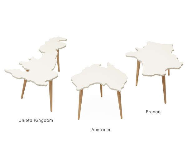 Country-Shaped Coffee Tables