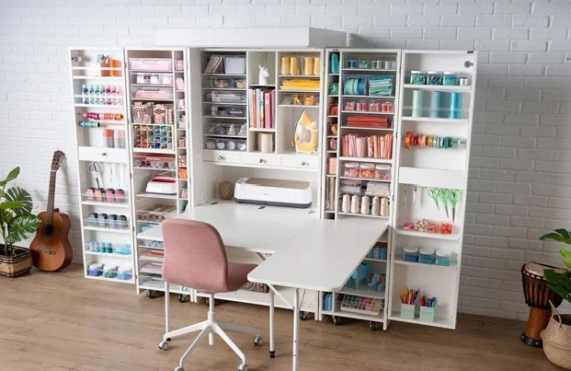 The Ultimate Craft Station Cabinet  Cabinet decor, Craft room organization  diy, Craft room design