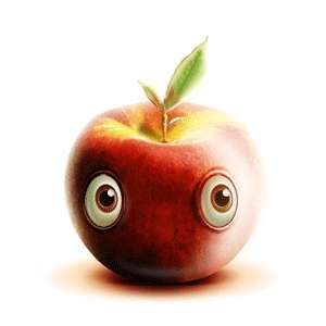 Endearing Emotive Apple Art