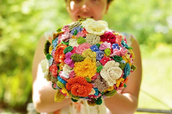 Crocheted Wedding Bouquets