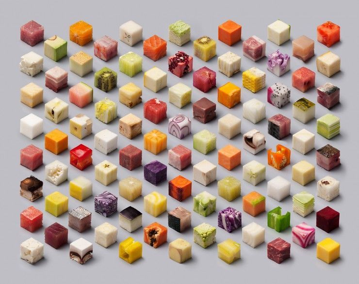 Artistic Cube Food