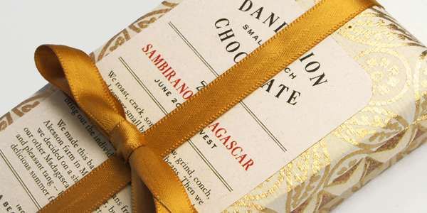 Ribbon-Wrapped Chocolate Branding