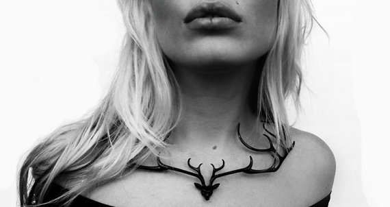 Dramatic Deer Head Necklaces