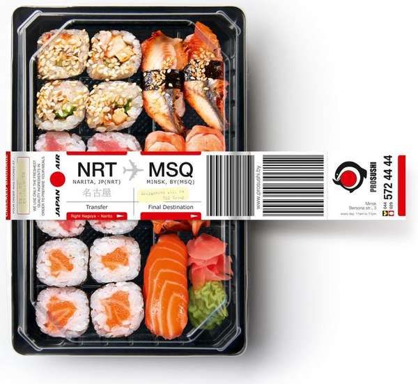 Airport-Inspired Sushi Branding