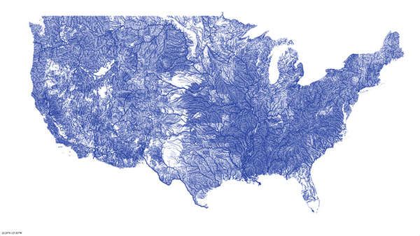 Veiny Detailed River Maps