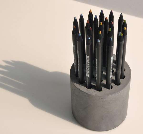 DIY Cement Pencil Holders