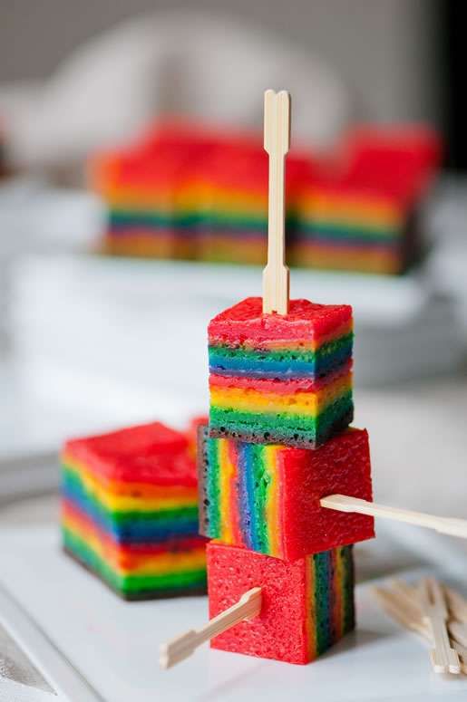 Bite-Sized Pride Cakes