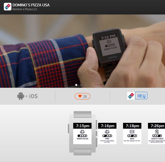 Smart Watch Pizza Services