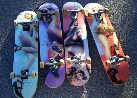 Scantily-Clad Skateboards