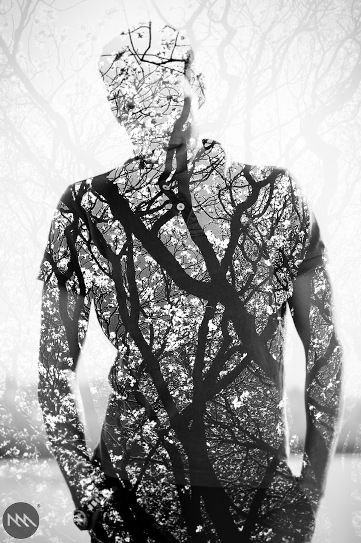 exposure double nature portraits michel assaad vie photographs andre freitas forestry silhouetted photoshop overlaid delicate silhouette related forest manipulations fluid