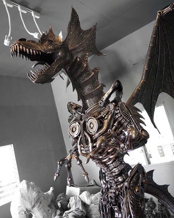 Mythical Steampunk Statues