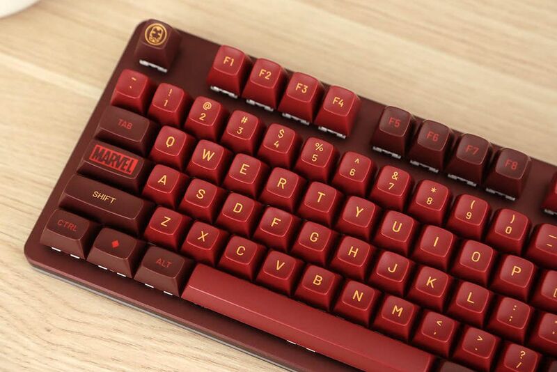 drop iron man keycaps