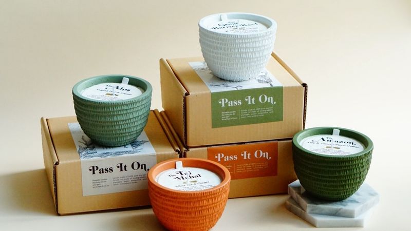 Plastic-Free Plantable Candles : eco friendly candles