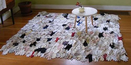 Rugs Made of Gloves