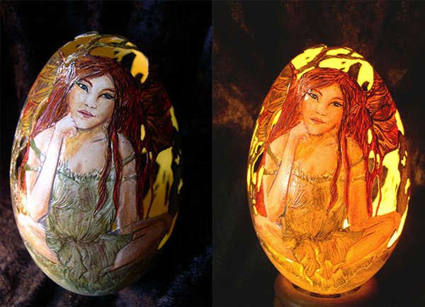 Romantic Eggshell Art