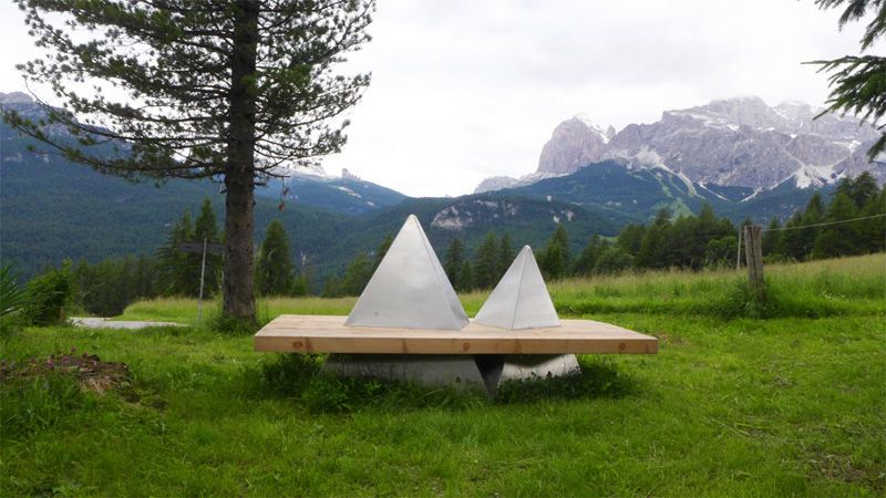 Mountain-Mimicking Benches