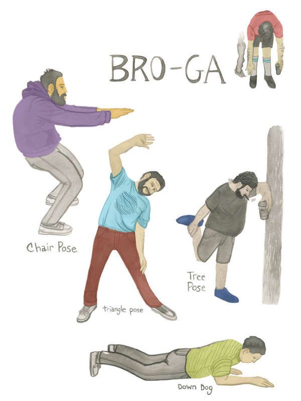 Manly Hipster Yoga 