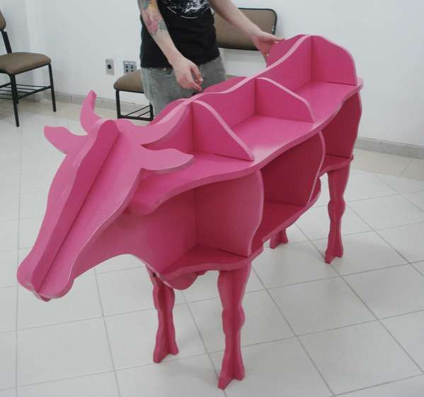 Cow-Shaped Shelves