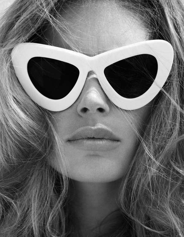 white 60s sunglasses