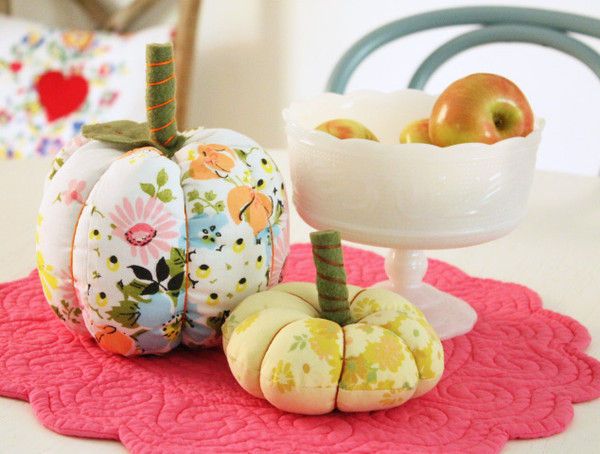 Retro Fabric Pumpkins