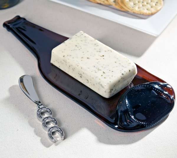 Flattened Bottle Cheese Plates