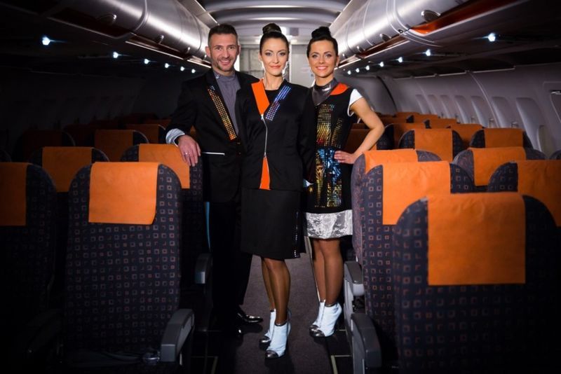 Luminous Flight Attendant Uniforms