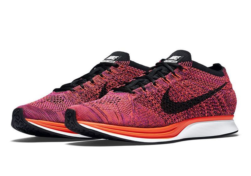 Nike flyknit racer red and black hotsell