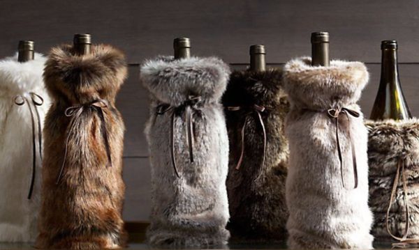 Fuzzy Furry Bottle Bags