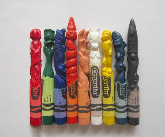 Fantasy Crayon Carvings