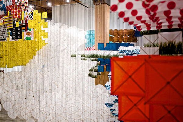 Kaleidoscopic Kite Installations