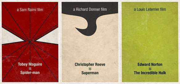 Minimalist Superhero Posters