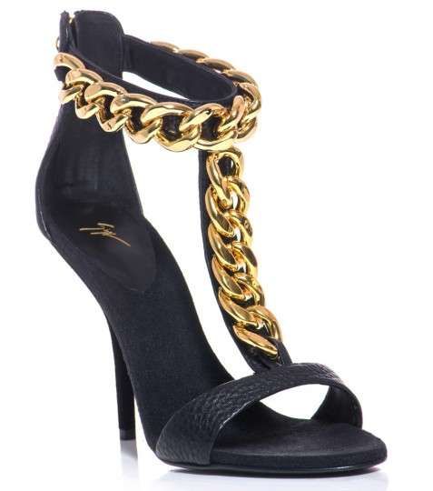 Polished Gold Chained Heels