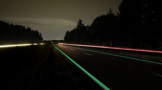 Glowing Road Markings