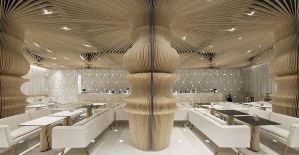 Sculpturally Ribbed Interiors