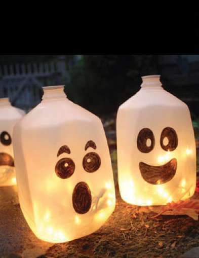 Ghostly Upcycled Decorations