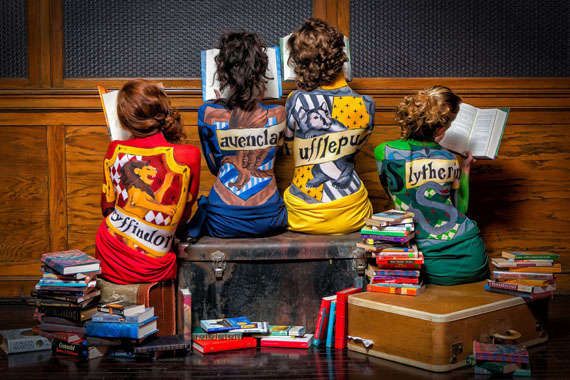 Body-Painted Hogwarts Makeovers