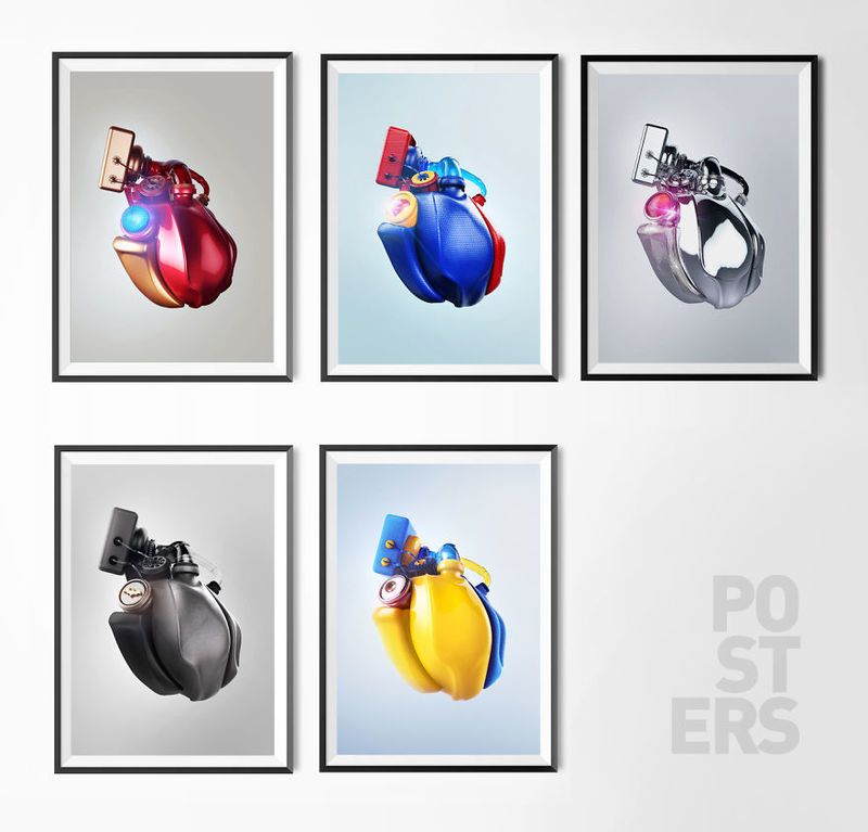 Superhero Heart Art