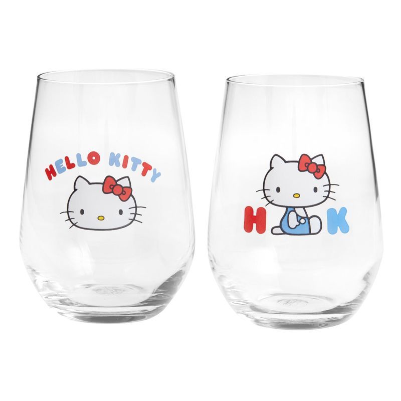 Cartoon Kitty Wine Glasses : Hello Kitty Wine Glasses