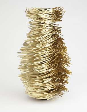 Brassy Hurricane Vases