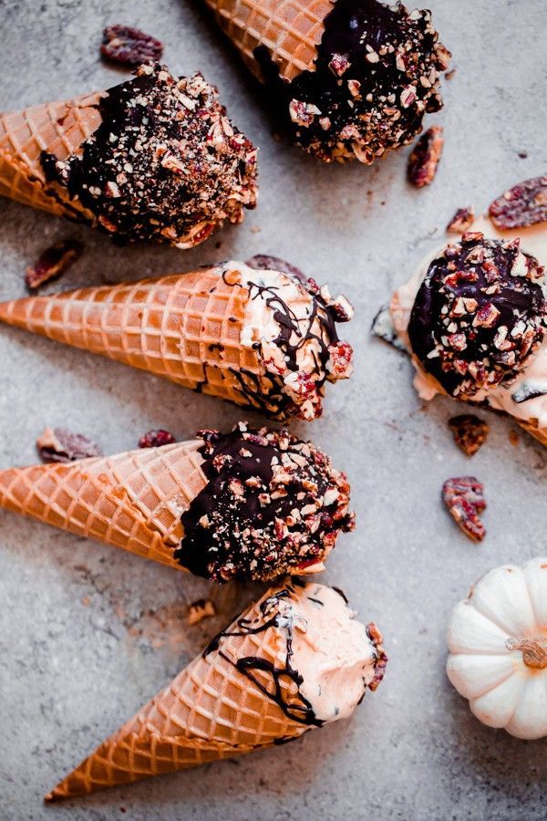 Autumnal Ice Cream Cones