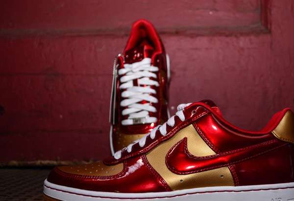 Metallic Superhero Kicks Iron Man Nikes