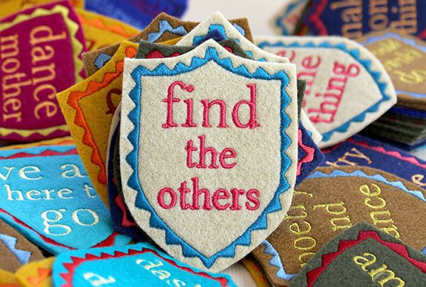 Book Quote Clothes Patches